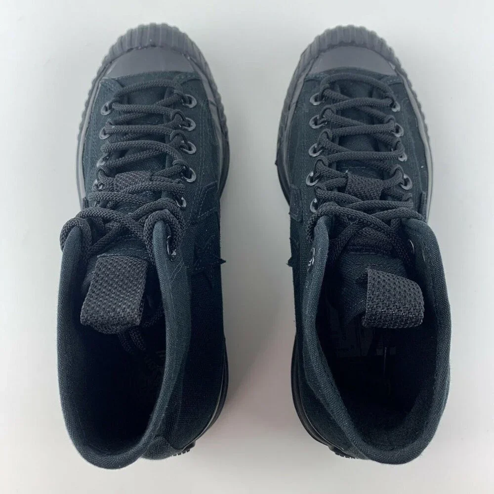 Converse High Tops Mens Size 9 Bosey MC Womens 10.5 Triple Black Water Repellent